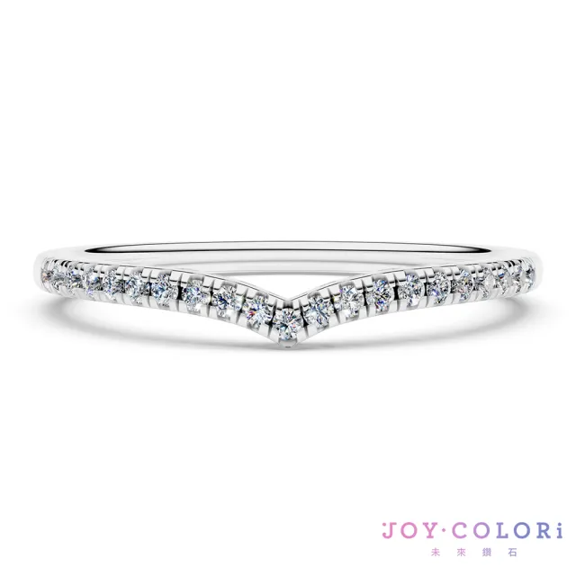 【JOY COLORi 未來鑽石】18K金 鑽石線戒(培育鑽石 星羽之愛 RW0799LG)
