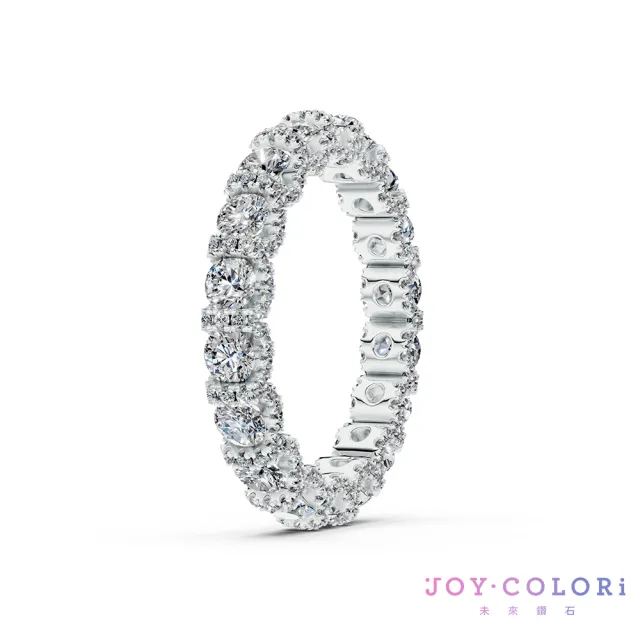 【JOY COLORi 未來鑽石】14K金 環繞圓鑽線戒(培育鑽石 Eternity 永恆系列 RWJ346LG)