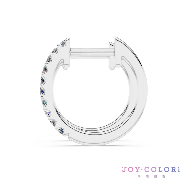 【JOY COLORi 未來鑽石】PT950鉑金 鑽石耳環(培育鑽石 華麗之圓 EE0722LG)