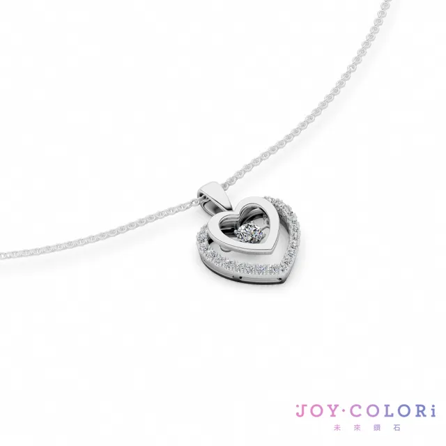 【JOY COLORi 未來鑽石】PT950鉑金 鑽石項鍊(培育鑽石 森心之光 NN0140LG)