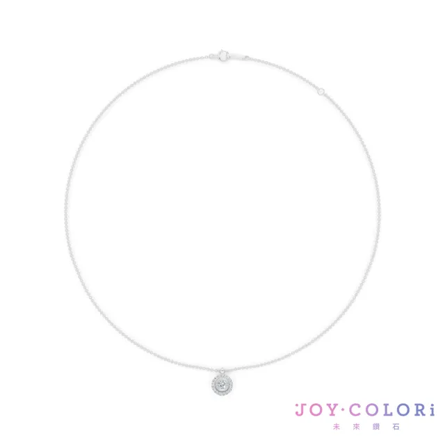 【JOY COLORi 未來鑽石】PT950鉑金 鑽石項鍊(培育鑽石 霧光 NN0138LG)