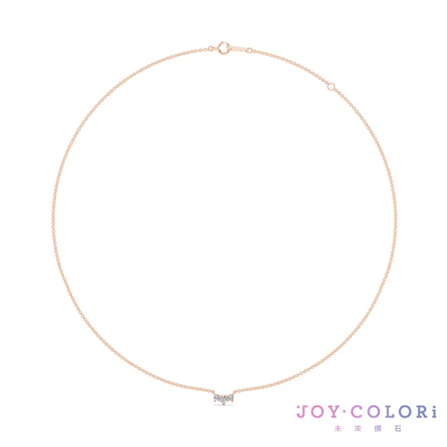 【JOY COLORi 未來鑽石】10K金 鑽石項鍊(培育鑽石 森靜光語 NN0135LG)