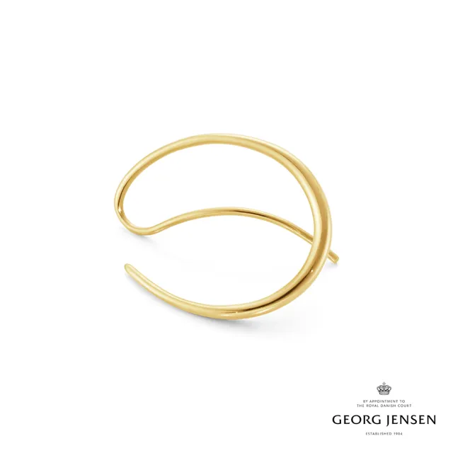 【Georg Jensen 喬治傑生】OFFSPRING 圈式耳環 (18K黃金)