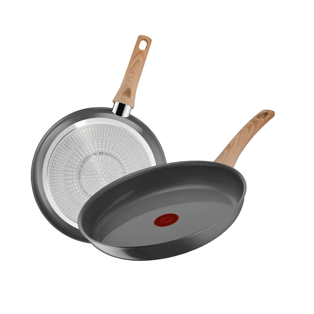 【Tefal 特福】法國製綠生活陶瓷不沾鍋系列32CM不沾鍋平底鍋(IH爐可用鍋)