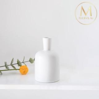 【Floral M】法式奶油陶瓷凱拉小花瓶(花瓶/插花/玻璃瓶/花器/花盆/陶瓷花瓶/桌面擺飾/居家裝飾)