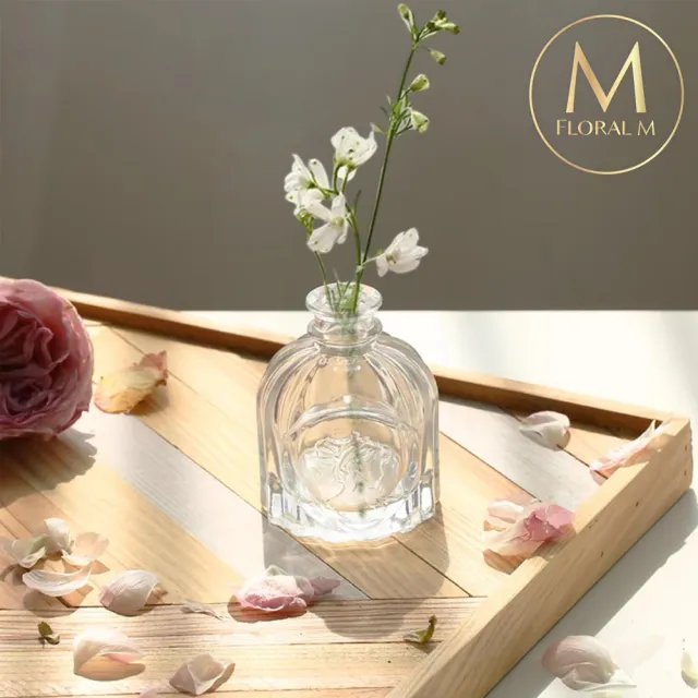 【Floral M】羅馬玻璃黛西少女小花瓶(花瓶/插花/玻璃瓶/花器/花盆/陶瓷花瓶/桌面擺飾/居家裝飾)