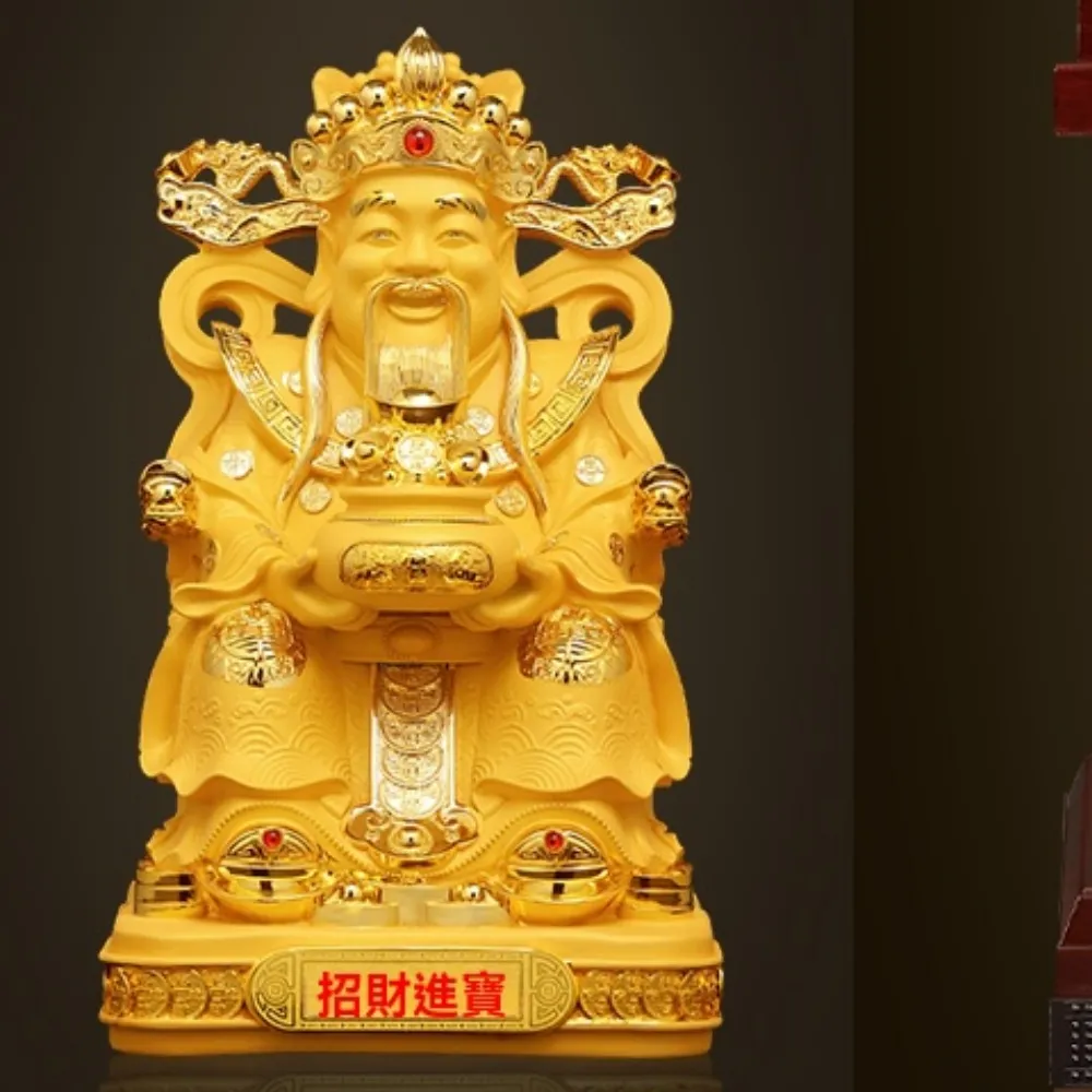 【巨匠】財神爺擺件 財神爺供奉神像 高50cm財神爺 客廳招財進寶擺飾 店鋪喬遷開業禮品(50cm高財神爺擺件)