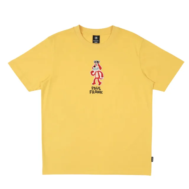 【Paul Frank 大嘴猴】男女 T恤 上衣 休閒短袖 經典帽帽朋友T 黃(P6251002-62)