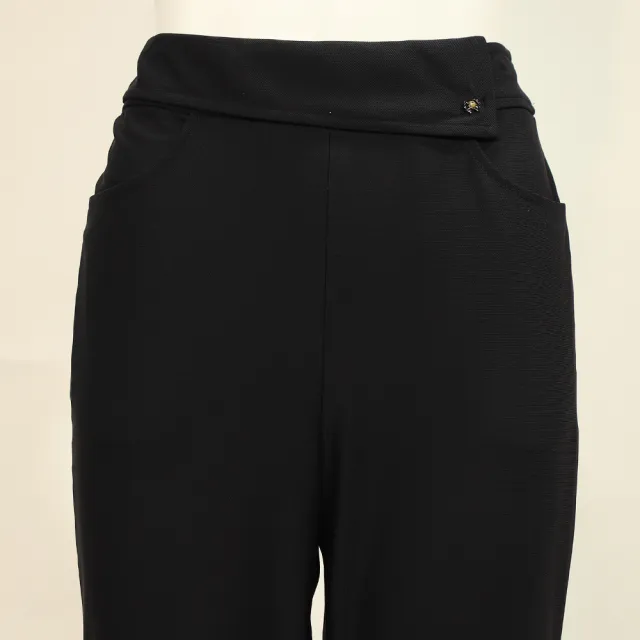 【ILEY 伊蕾】-5°C修飾MIT九分直筒褲(深藍；M-3L；1262026424)