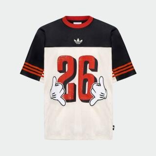 【adidas 愛迪達】Mickey Jersey 男 球衣 米黑 亞版 米奇 短袖上衣(KU3104)