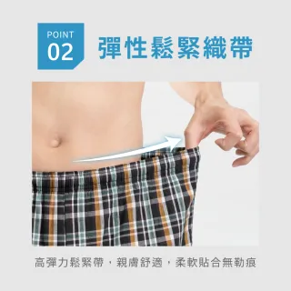 【VOLA 維菈】經典格紋平口褲 棉100% 寬鬆平織四角褲 3D立體剪裁 男生內褲 獨立門襟 男平口褲 男內褲 LK894