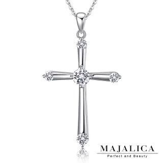 【Majalica】Majalica．純銀項鍊．晶鑽．十字架．聖誕禮物