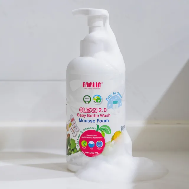 【Farlin】EcoClean 植物性奶瓶蔬果清潔劑-慕斯按壓款750ml
