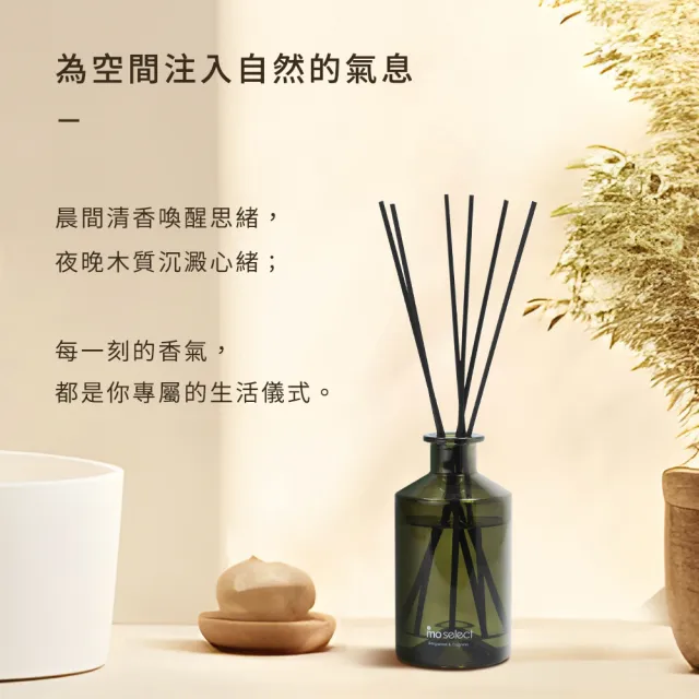 【mo select】香氛纖維擴香棒40入組(簡約黑/mo選)
