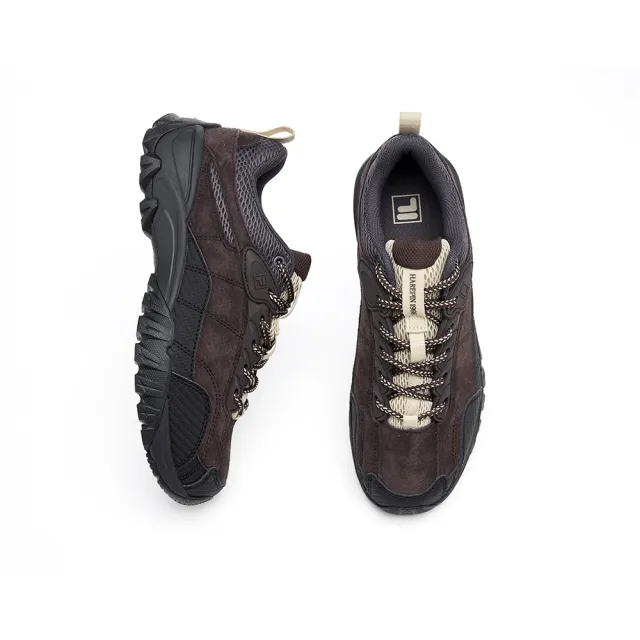 【FILA】#韓韶禧代言款 男鞋 女鞋 HAREPIN 1998 中性運動鞋-棕 (4-C611A-217_263)