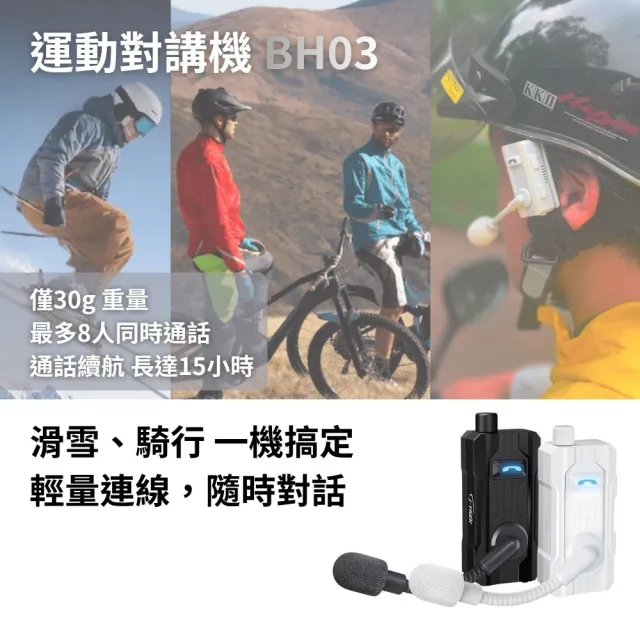 J-TREK BikTok BH-03 自行車對講耳機（單包）專為運動對講而生 僅30克輕量化的極致需求
