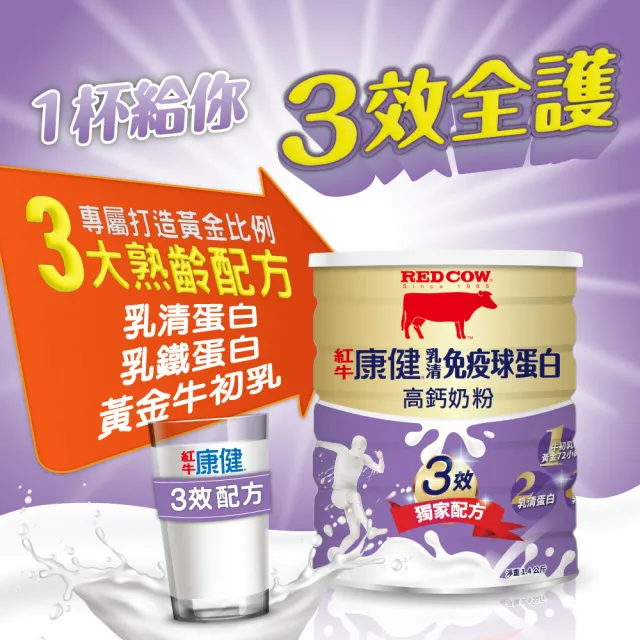 【RED COW 紅牛】官方直營 康健乳清免疫球蛋白高鈣奶粉1.4kgX2罐