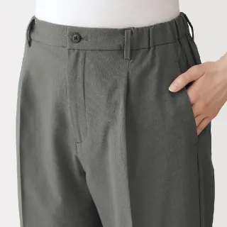 【MUJI 無印良品】女透氣彈性泡泡紗舒適錐形褲(深灰/黑色/淺綠/深藍)