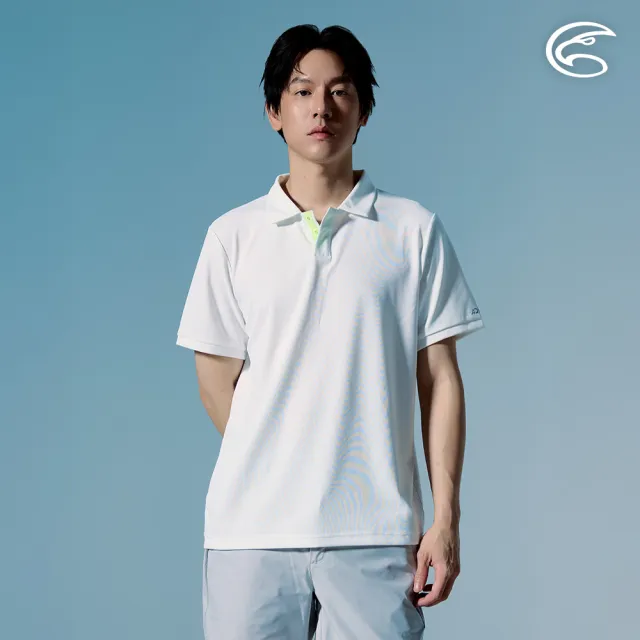 【ADISI】男高效降溫速乾動感POLO衫 AL2611102 晨白 M-3XL｜涼感 UPF50+ 抗UV 吸濕排汗 快乾 彈性 排汗衣