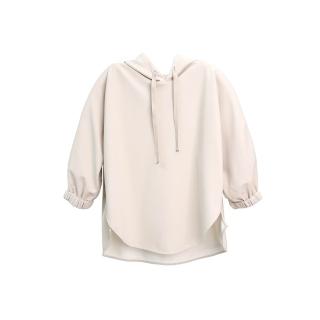 【giordano ladies】26SS 前短後前設計連帽上衣(02326010)
