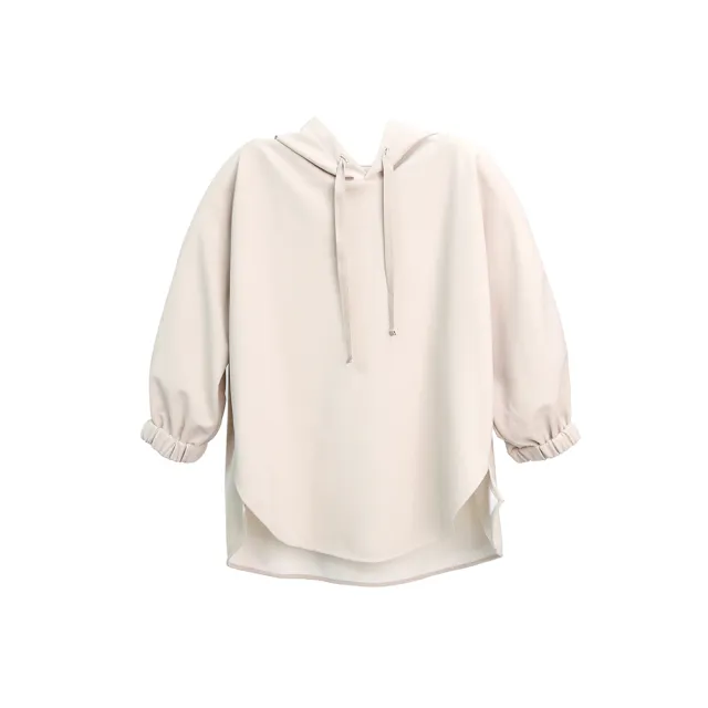 【giordano ladies】26SS 前短後前設計連帽上衣(02326010)
