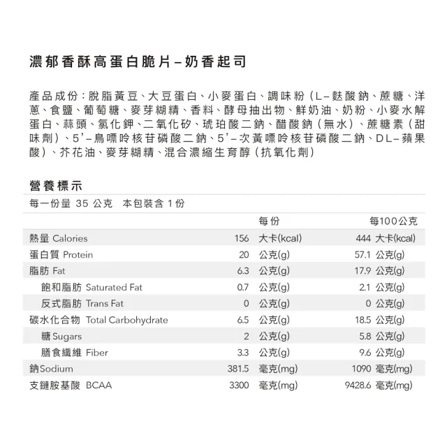 【Body Goals】濃郁香酥高蛋白脆片 20包 35G/包(零食/餅乾)