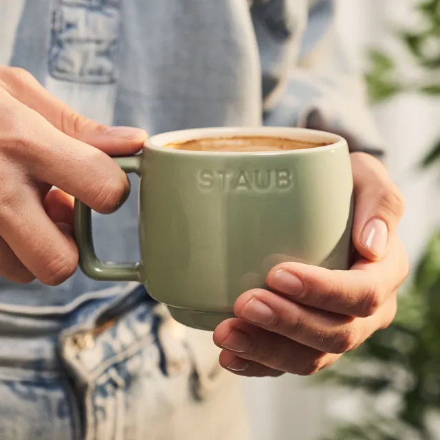 【STAUB】陶瓷卡布奇諾杯250ml-檸檬黃/莫蘭迪綠2色任選(德國雙人牌集團官方直營)