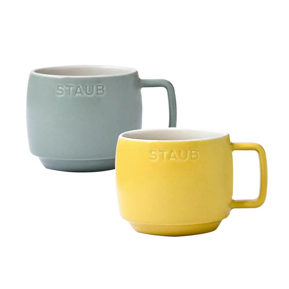 【STAUB】陶瓷卡布奇諾杯250ml-檸檬黃/莫蘭迪綠2色任選(德國雙人牌集團官方直營)