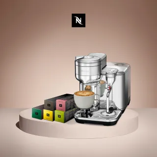 【Nespresso】Vertuo Creatista膠囊咖啡機_不鏽鋼金屬色 奶泡機 全自動咖啡機(晨間美式50顆組)