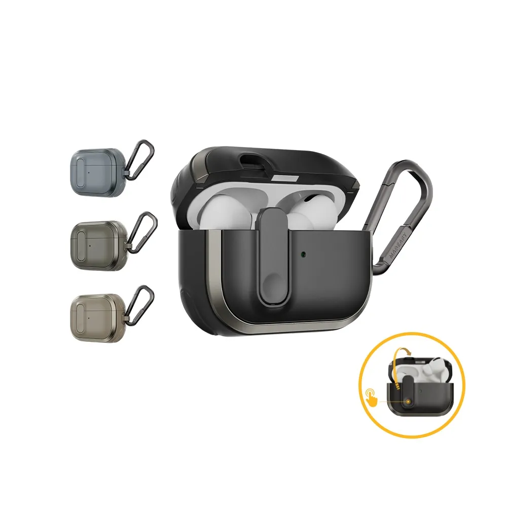 【MAGEASY】AirPods 4 Odyssey 抗衝擊磁扣耳機殼(附贈15mm手繩)