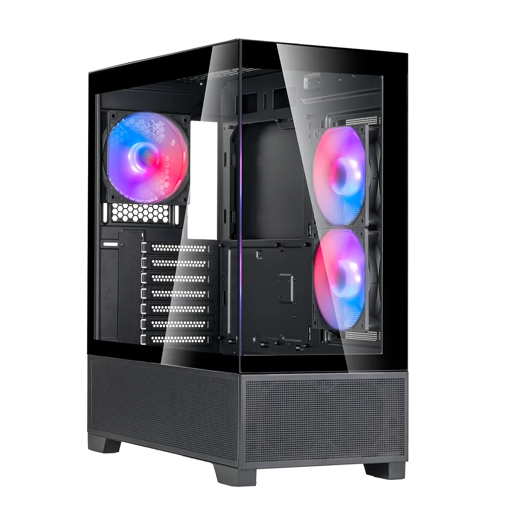 【SilverStone 銀欣】Lucid 05(海景 ATX 機殼 黑色)