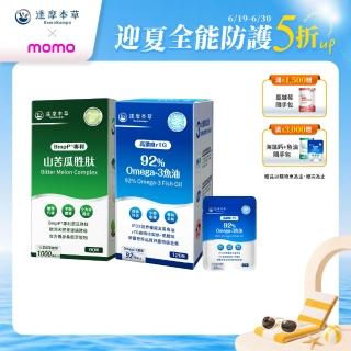 【達摩本草】BmpP專利山苦瓜勝+92% Omega-3 rTG魚油EX(共214顆 專科醫生推薦 高濃度有感)