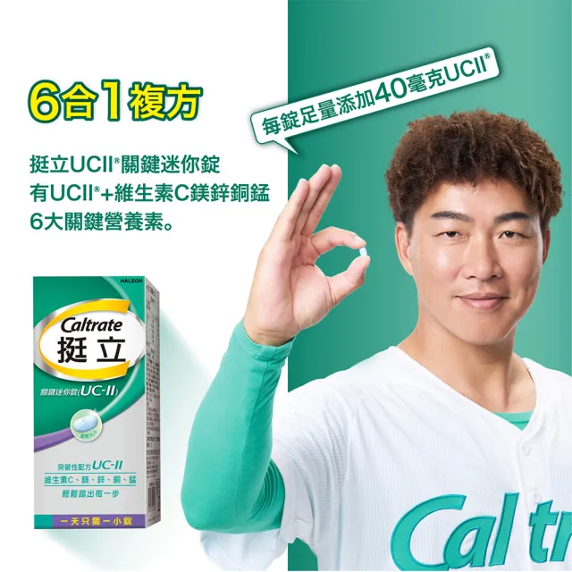 【挺立】關鍵迷你錠UCII 4+1盒組(30錠/盒-618爆殺必買 郭泓志代言 一天一錠 維生素C 鎂鋅銅錳)