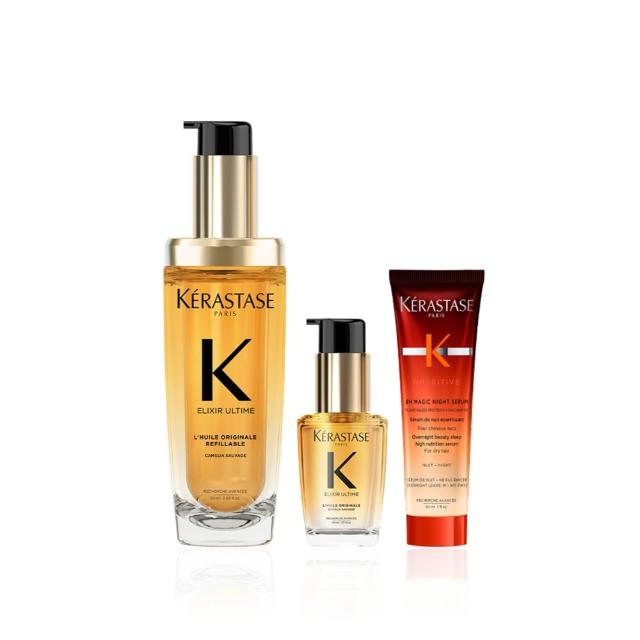 【KERASTASE 巴黎卡詩】金緻柔馭山茶花鎏光露75ml(升級版奢光小金油/護髮油/髮油)