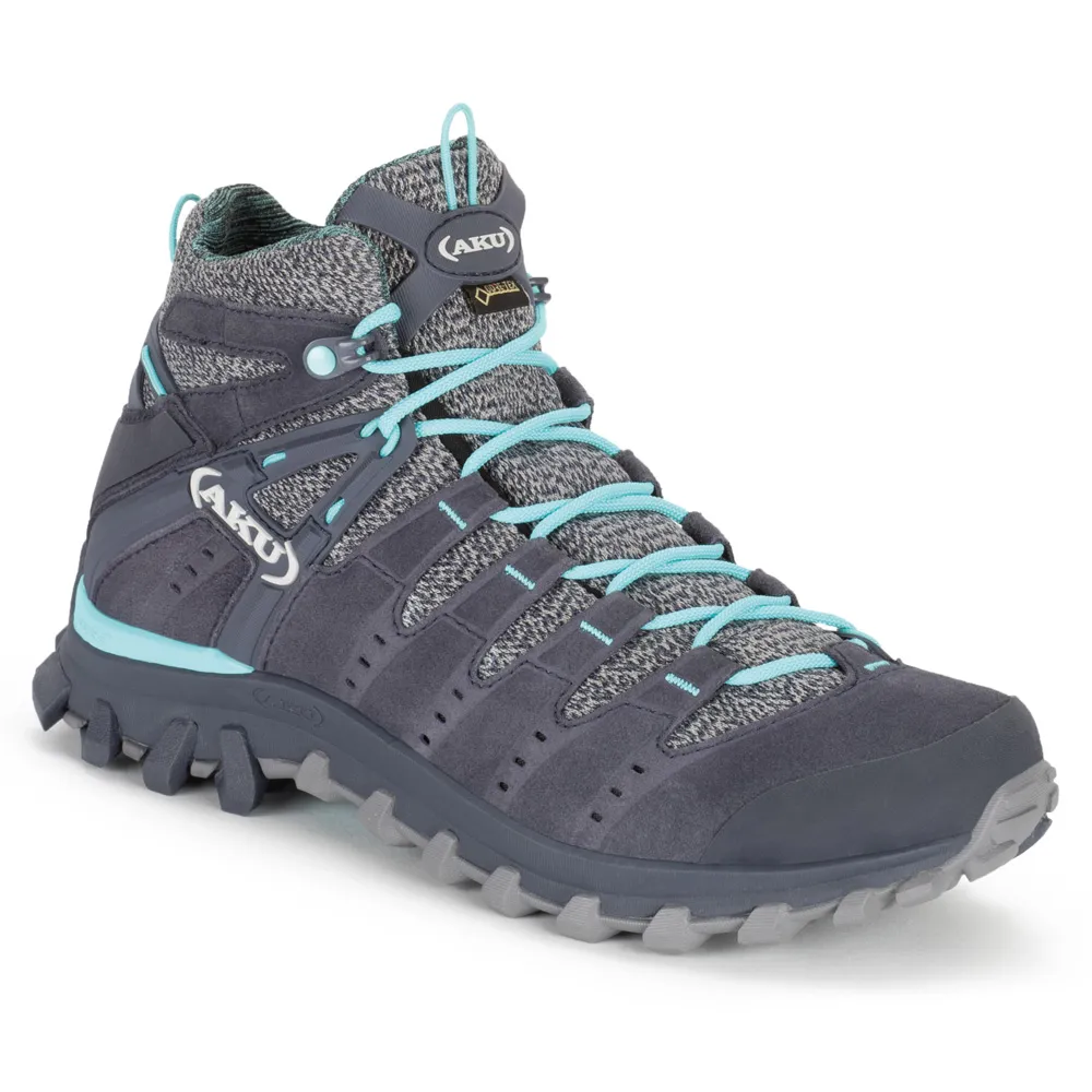 【AKU】女 中筒 輕量多功能登山健行鞋 深灰/亮藍 ALTERRA LITE MID GTX WS(AK714-274/登山鞋/健行鞋)
