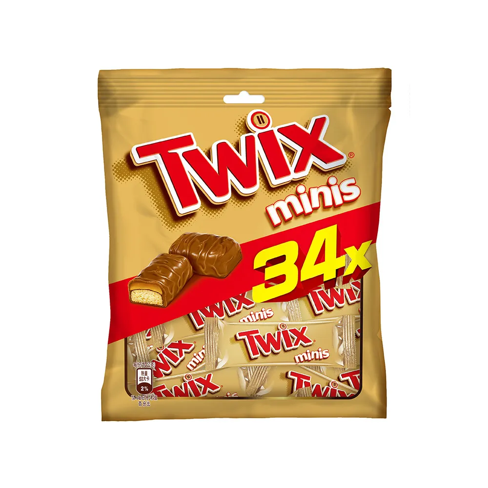 【Twix 特趣】迷你焦糖夾心巧克力 樂享包 340g(零食/點心)