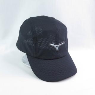 【MIZUNO 美津濃】運動路跑帽 休閒運動帽 銀彩質感Logo 環保材質 台灣製 (J2TWD10109黑)