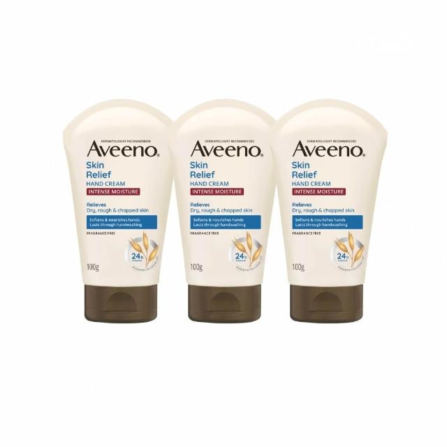 【Aveeno 艾惟諾】燕麥高效舒緩護手霜100gx3