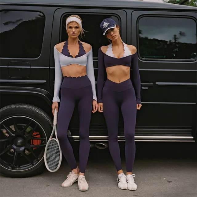 【WISKII】高腰波浪邊提臀緊身褲 HIGH-WAIST SCALLOP SCRUNCH LEGGING