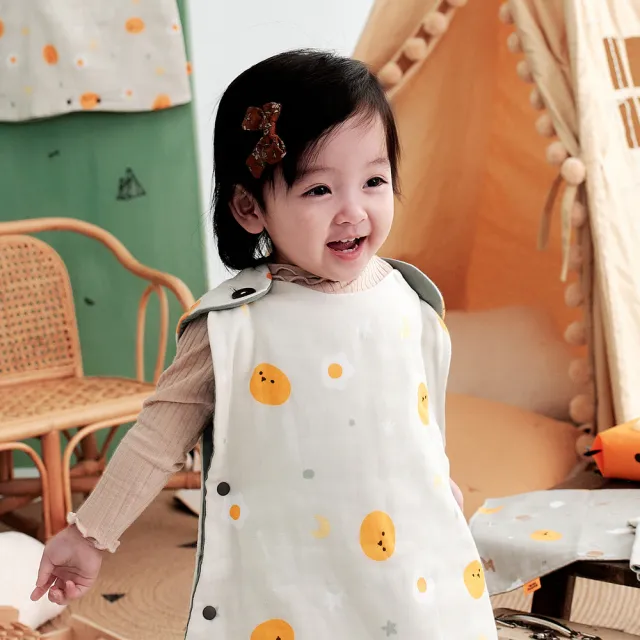 【Runny Yolk 朗尼幼克】純棉防踢背心｜mama juice/蛋黃星球-6色任選(100%台灣製/兒童背心睡袋/兒童睡衣)