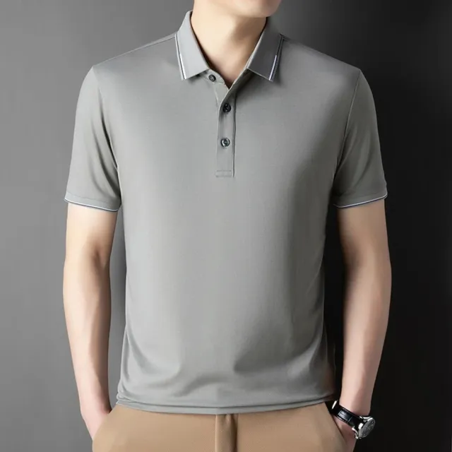 【巴黎精品】買一送一 多款快速出貨 POLO衫男短袖上衣內含真絲高彈力男裝(高爾夫球衫排汗a1ff52)