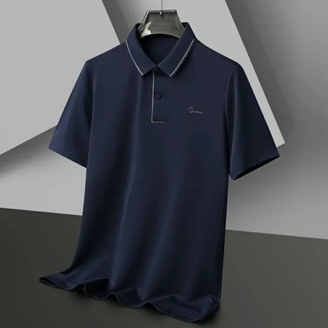 【巴黎精品】買一送一 多款快速出貨 POLO衫男短袖上衣內含真絲高彈力男裝(高爾夫球衫排汗a1ff52)