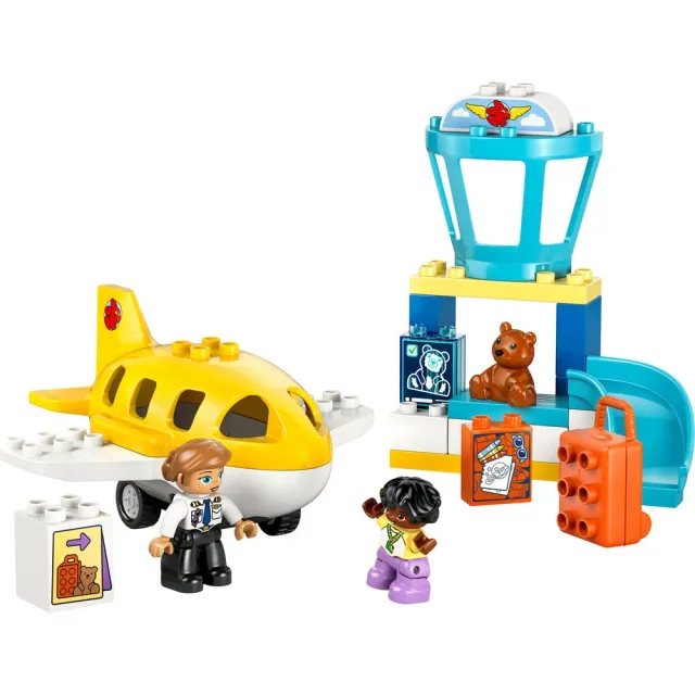 【LEGO 樂高】得寶系列 10443 機場初體驗(家家酒 幼兒積木 兒童玩具 學習積木)