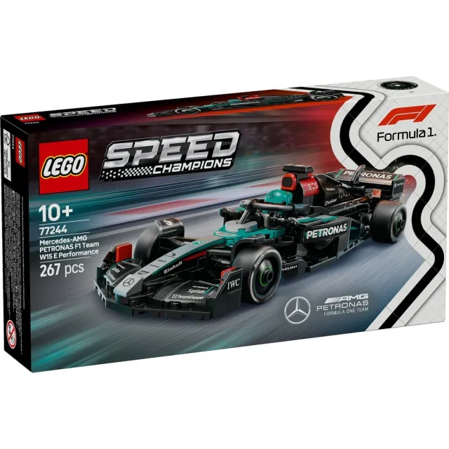 【LEGO 樂高】極速賽車系列 77244 Mercedes-AMG F1 W15 賽車(一級方程式 梅賽德斯 兒童玩具 跑車模型)