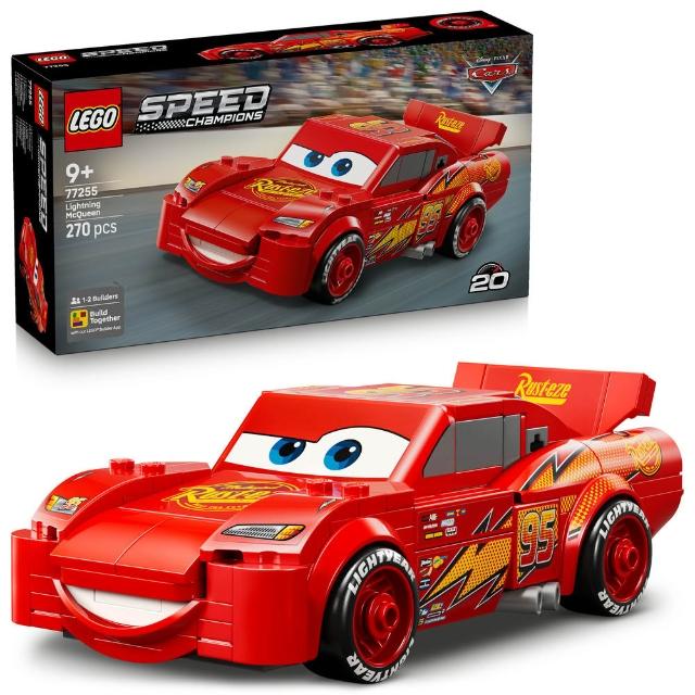 【LEGO 樂高】極速賽車系列 77255 閃電麥坤(汽車總動員 迪士尼皮克斯 積木 玩具)