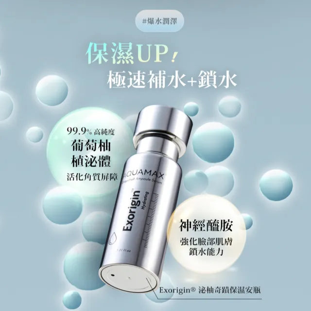 【AQUAMAX 奧科美氏】奇蹟柚光瓶1+1閨泌組(植泌體精華/奇蹟柚光瓶/保濕鎖水/美白緊緻)