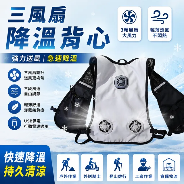 【RTAKO】半導體製冷背心 冰感降溫衣 冷卻服 風扇散熱衣 冷氣服馬甲 三段溫控 戶外降溫工作服 可拆清洗