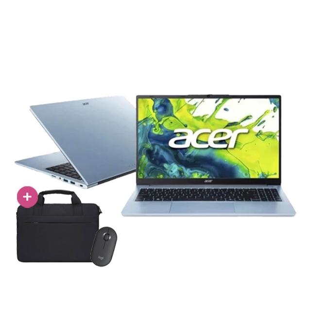 【Acer】筆電包/滑鼠組★15.6吋 R5輕薄效能筆電-冰川藍(Aspire Lite/ AL15-49P&42P/R5-7430U/16G/512G/W11)