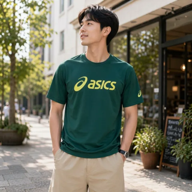 【asics 亞瑟士】男女款短袖T恤-台灣製 LOGO T 吸濕排汗 慢跑 運動 亞瑟士(2033C183-300 2033C183-100)