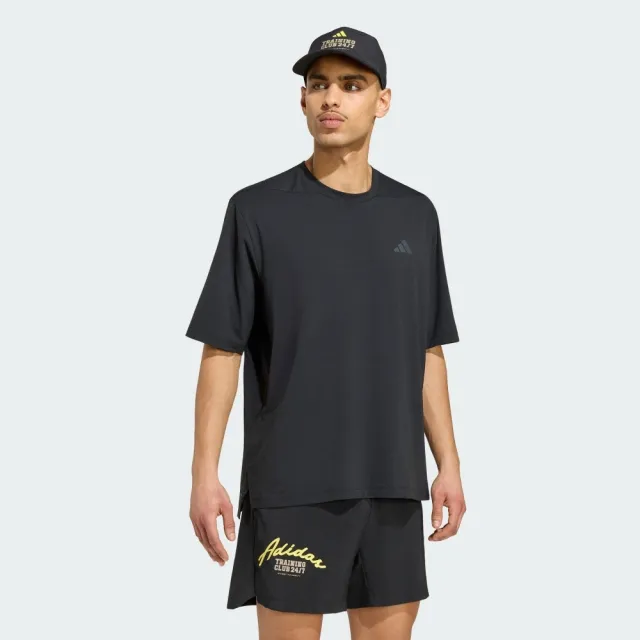 【adidas 愛迪達】短袖上衣 男 訓練 慢跑 亞規 PL ES GFX T PL 黑 KT0833（其他規格）